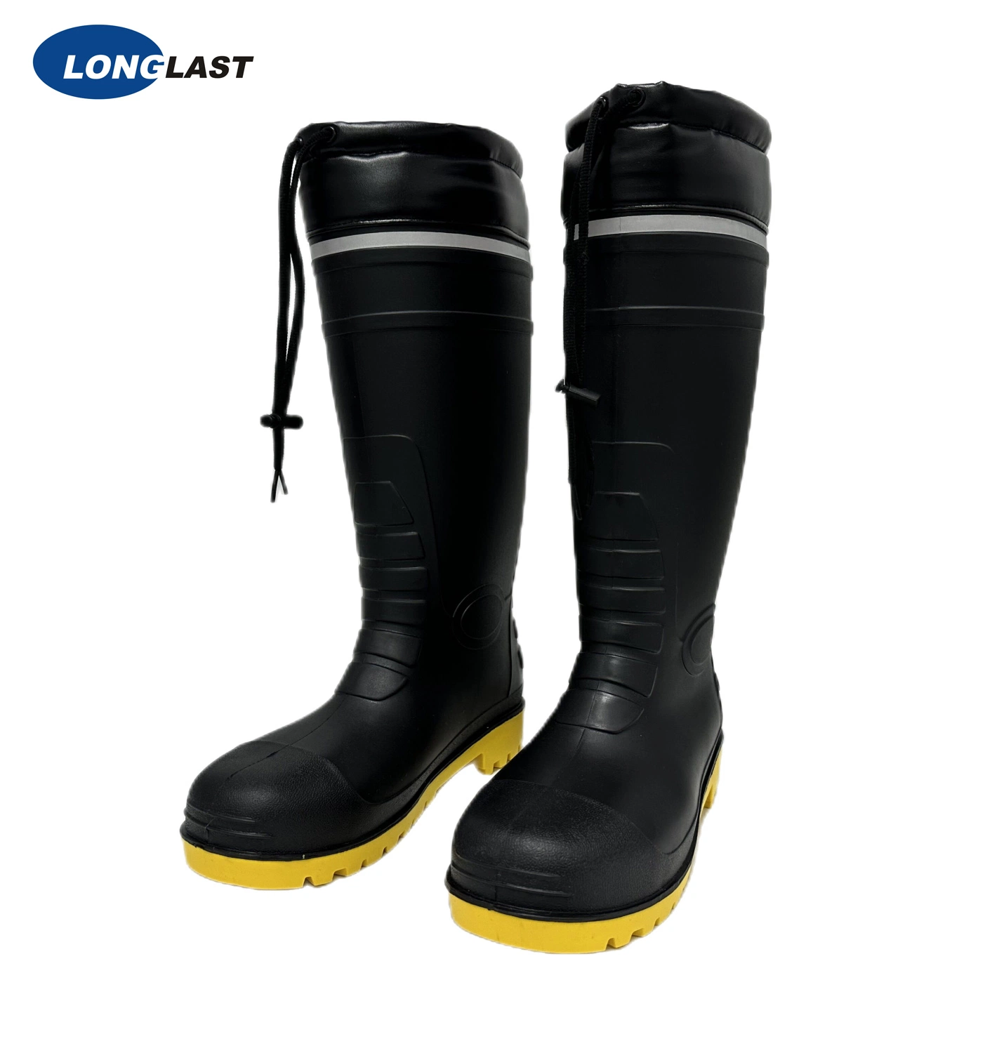LR-2-04 High Quality with Steel Toe Cap/Midsoles/PVC Waterproof Boots/PVC Rain Boots/Anti-Slip