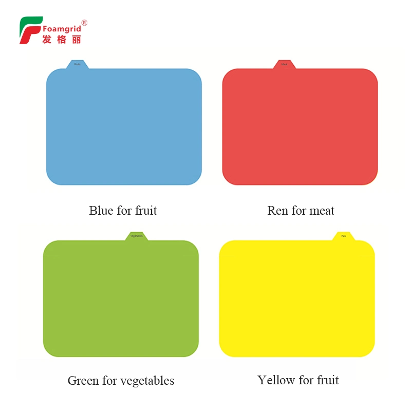 4PCS Color Plastic Kitchen Chopping Board for Organized Storage