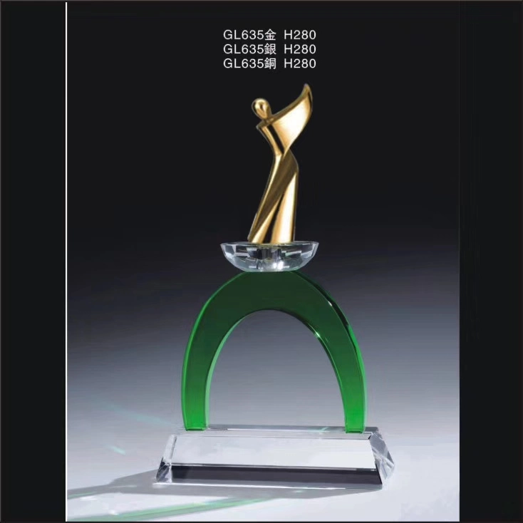 Qualidade resina Promocional Metal Sports Decoration World Champion Awards Gold Troféus de cristal