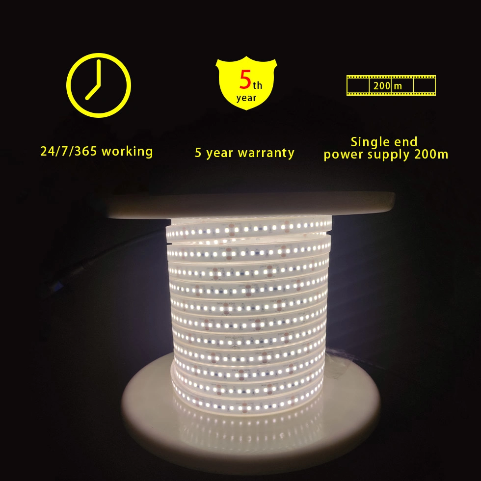 Dust Proof IP65 Waterproof SMD 2835 144LEDs/M AC 110V 127V 220V 260V Optical Strip LED Tape Light