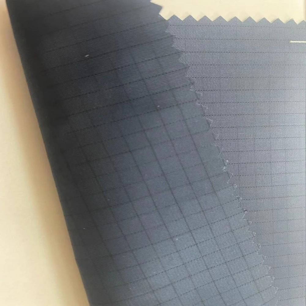 Anti-Static Dust-Free Clothing Fabric 0.5 Grid 100d Anti-Static Conductive Silk Electronics Factory Protective Clothing Fabric Polyester Cotton ESD