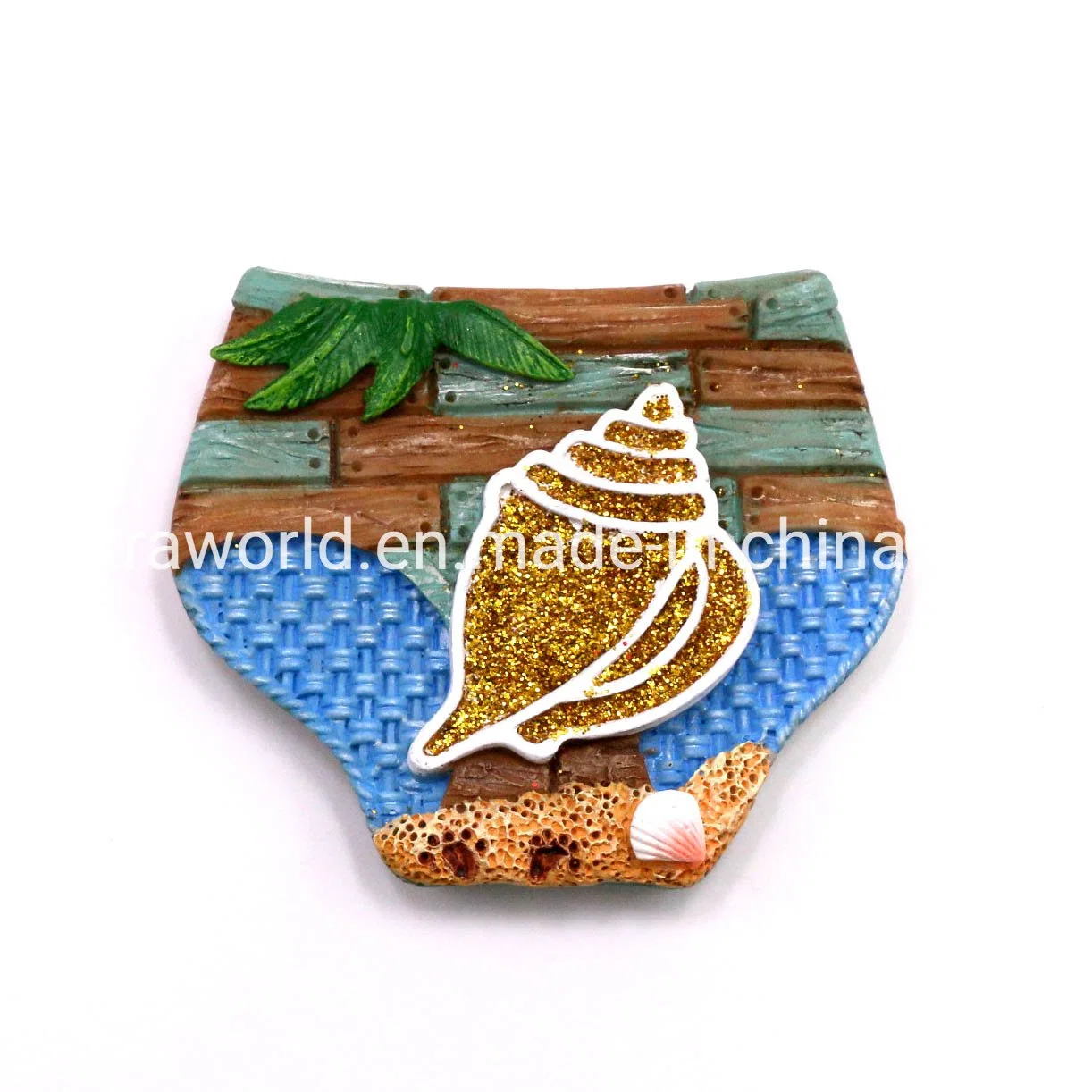 México Mar Resina Bikini Beach Conch Tourist Loja Dom Embarcações artesanais decoração do magneto