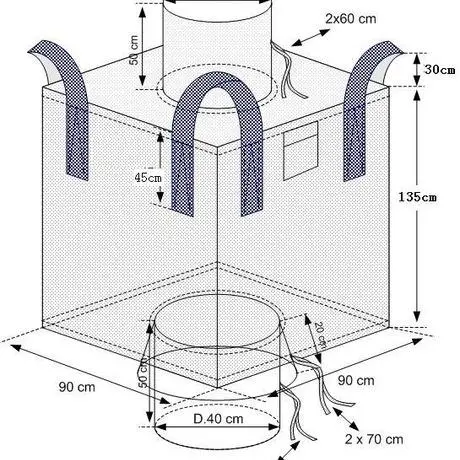 1000kg Bulk Bag for Calcium Carbonate Powder Filling Packaging Machine