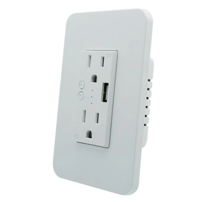 Power Outlet Works with USB Smart WiFi Socket USB Wall Outlet