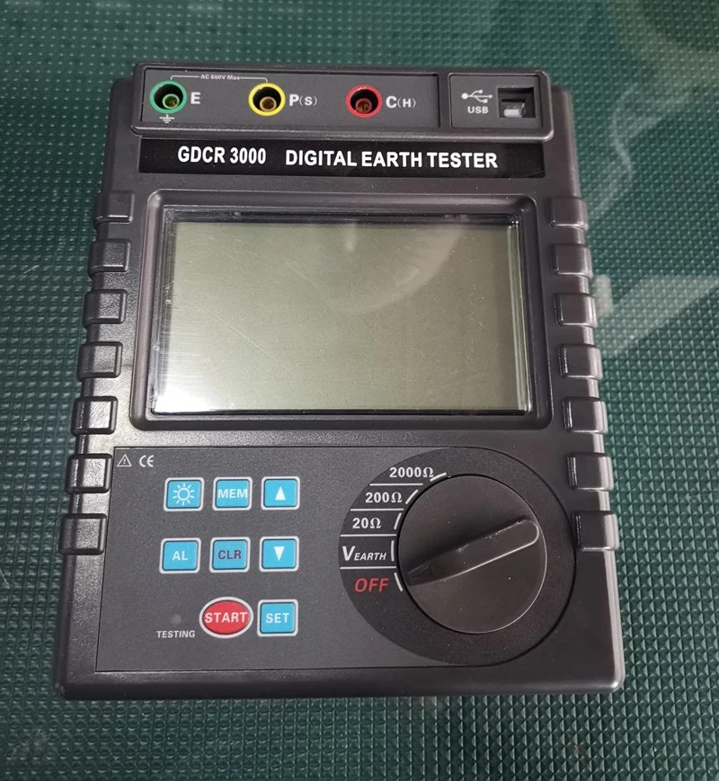 GDCR3000B Digital Earth Resistance Tester Soil Resistivity Test Equipment