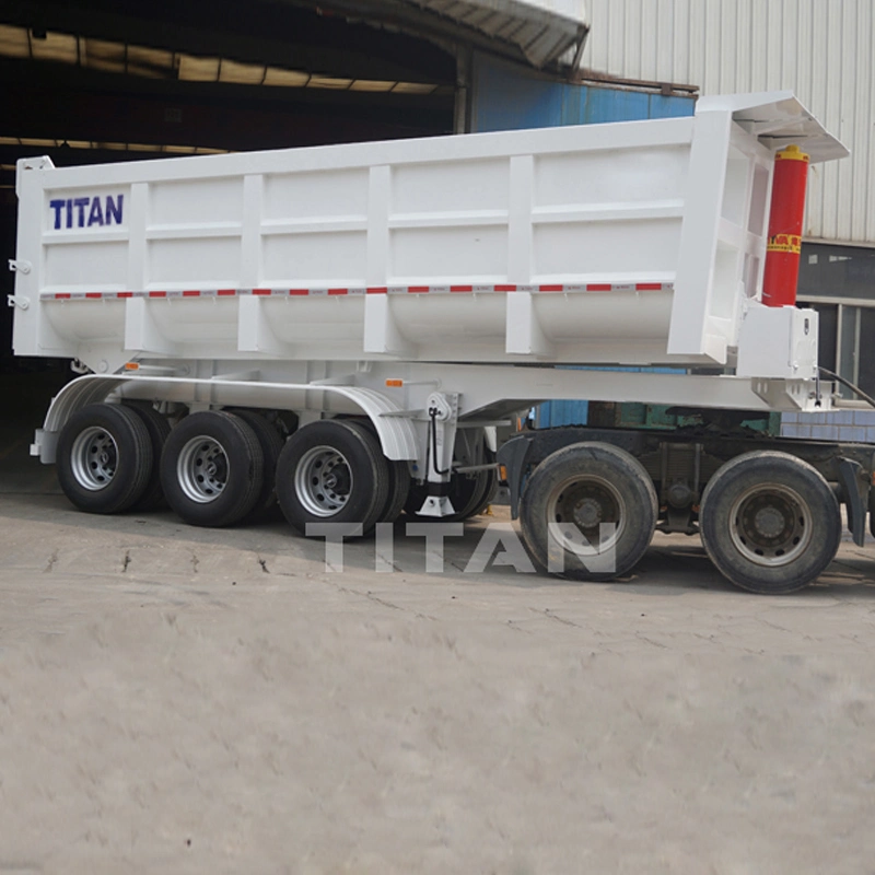 40 Ton Dumper Heavy Truck Trailer Rear U Shape Tipper Dump Tipping Truck Semi Trailer with Tri Axles