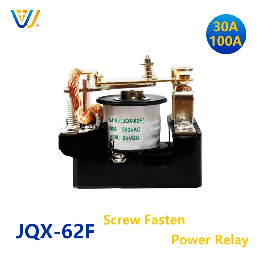 Chinese Electronic Parts Jqx-62f-1z Compressor Overload Protector Relay 12V 220V 110V 90A 100A Speed-Reducer