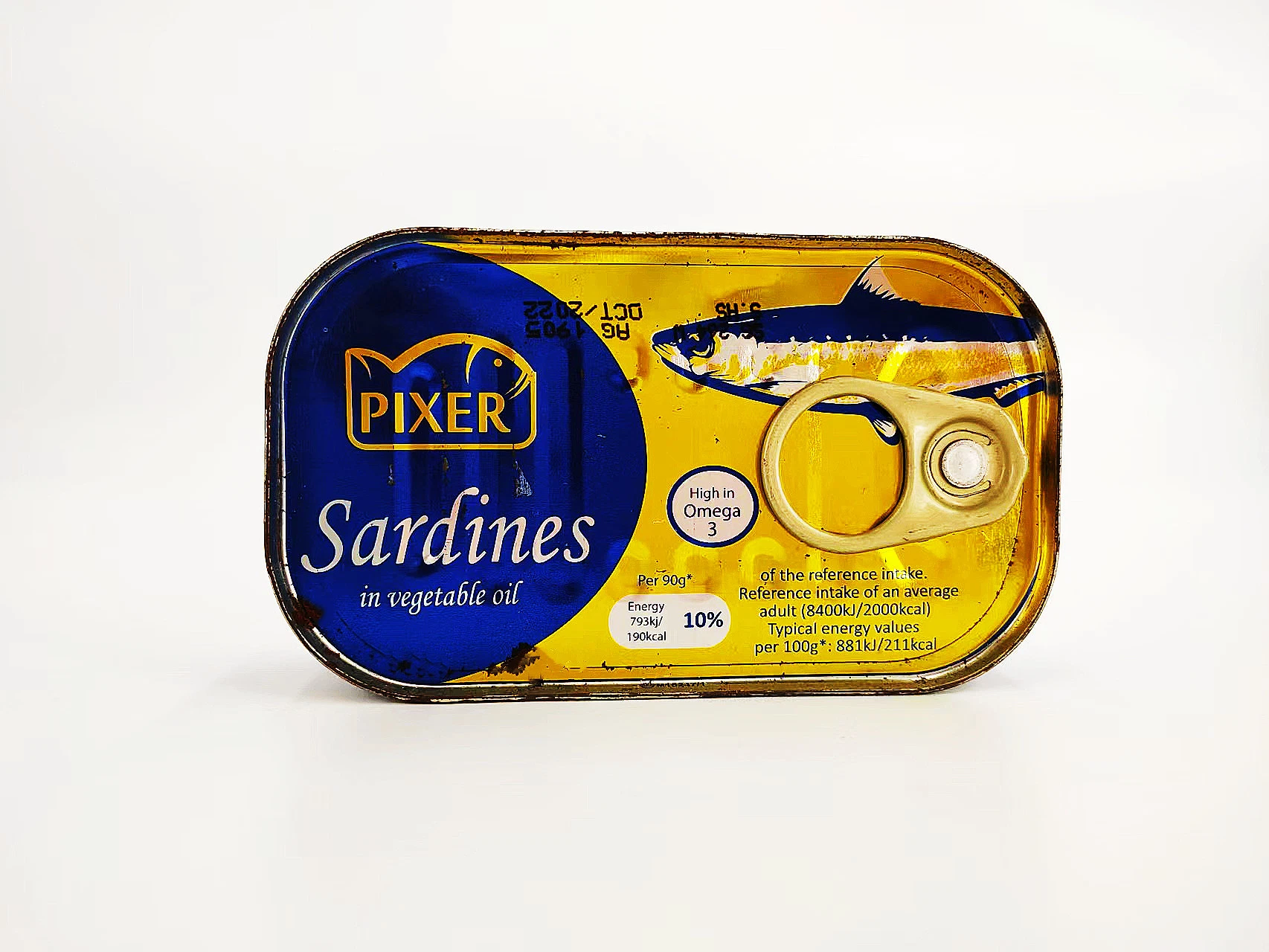 Marca de Famrito em Sardina de Stock em óleo vegetal 100% Sardina enlatada