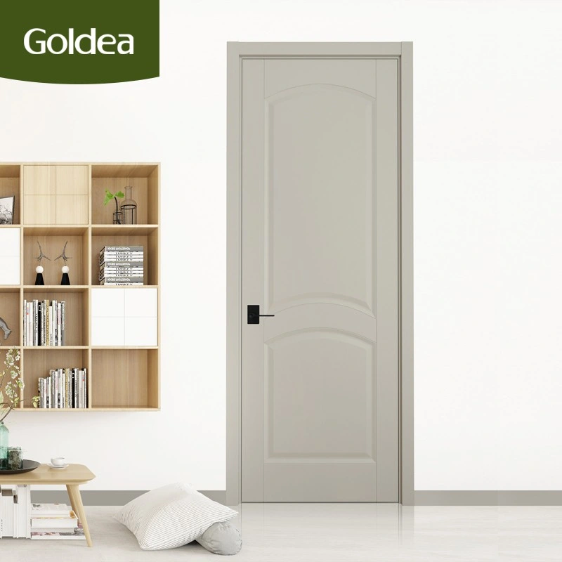 En el interior Puerta de acero al por mayor de cuarto de baño simple de madera maciza de madera gris de 60 minutos de la prueba de fuego Firerated puerta de madera