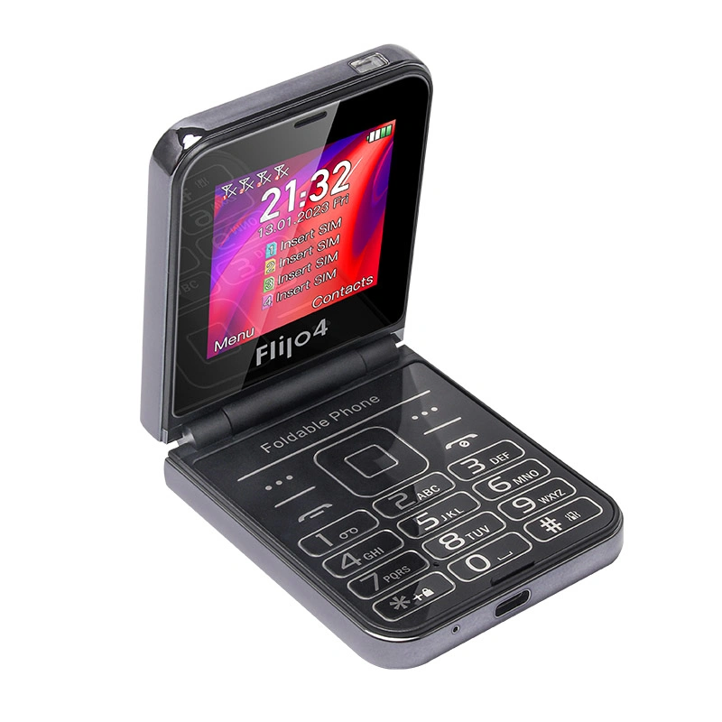 Uniwa F265 4 cartes SIM clavier TFT 2.55 pouces Téléphone portable pliable