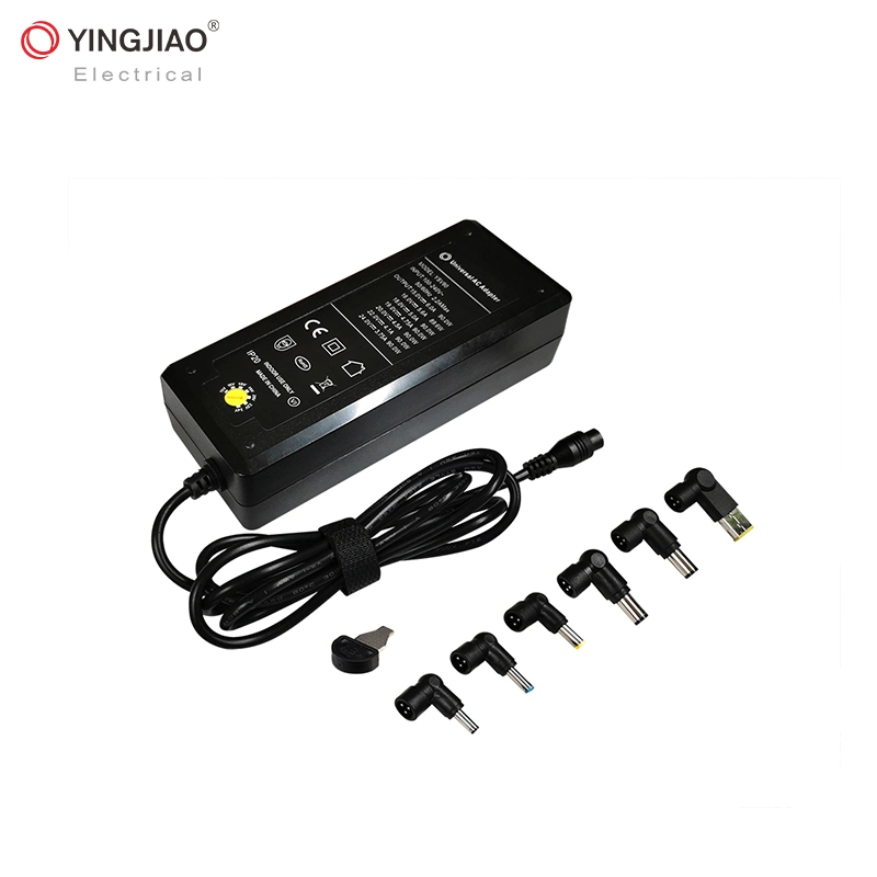 90W Interchangeable Laptop AC Charger DC Output Power Supply