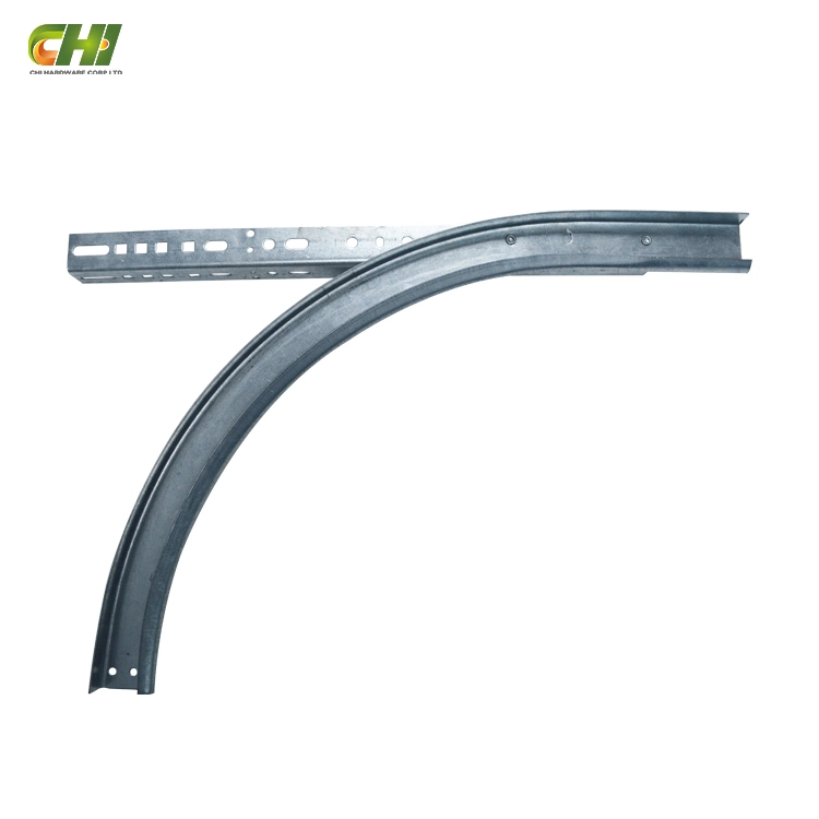 Garage Door Curve Track Flag ABS Low Headroom Sectional Stainless Steel Sliding Panel Track System for Garage Doors