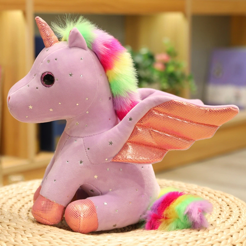 Promotional Kids Gifts Manufacturer Soft Stuffed Angel Unicorn Plush Toy with Wings