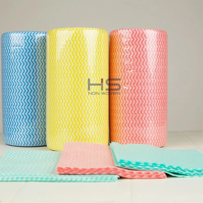 Friendly Reusable Household Spunlace Nonwoven Disposable Kitchen Cleaning Wipe Cloth
