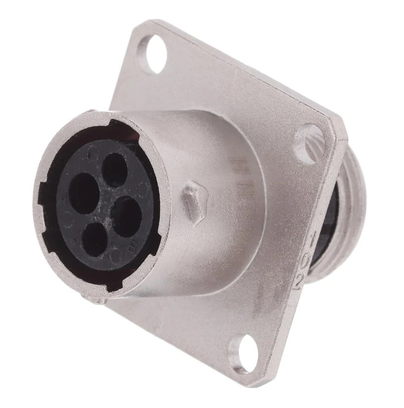 Receptacle Square Flange Female Rt00102snh Standard Circular Connector Wall Mtg Recpt Socket