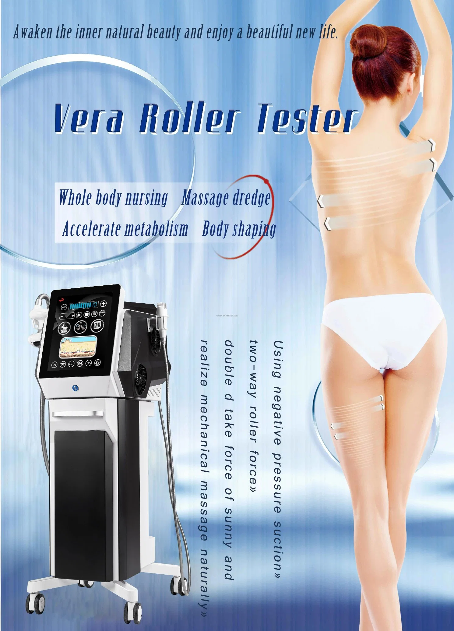 Hot Selling Body Vera Roller Tester Vacuum Roller Massage Face Slimming Machine