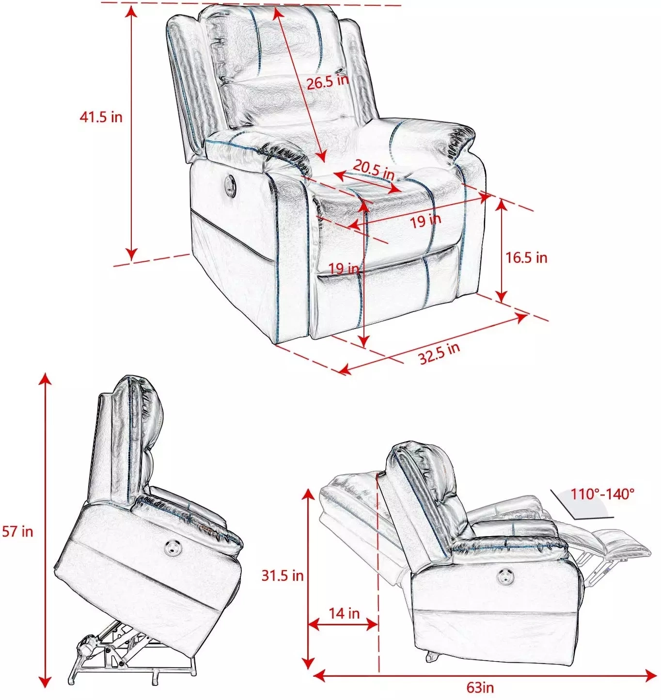 2023 Todo el cuerpo eléctrico SL multifunción vía 4D El control del calor levante Fabricante de silla de masaje sillón reclinable sillón de masaje