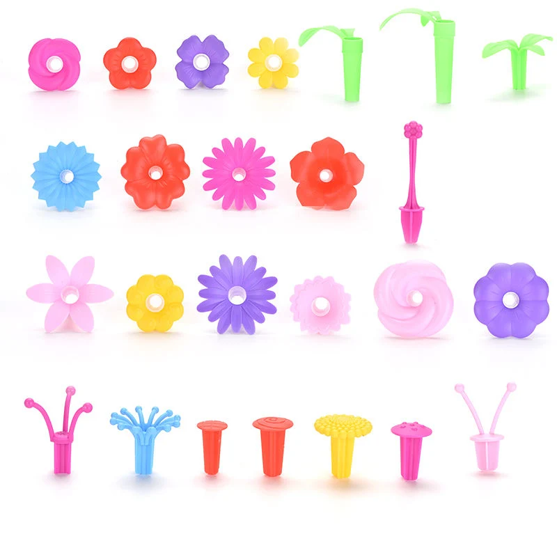 Novos filhos DIY montar blocos Flores Brinquedos 39PCS Edifício Jardim de brinquedos de plástico Games