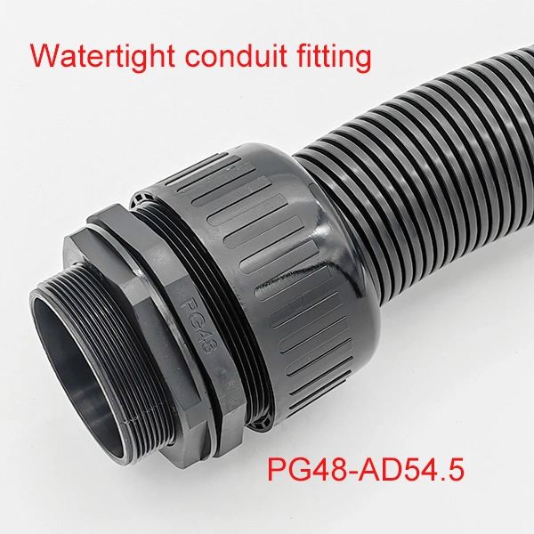 IP68 Waterproof Connector for Plastic Flexible Conduit 54.5mm Pg48-Ad54.5