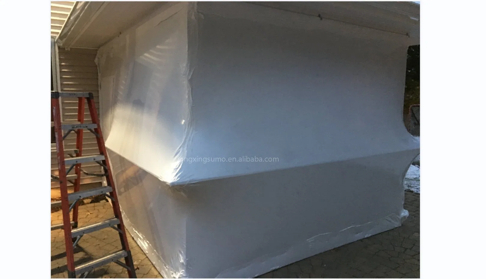 Plastic LDPE White Color Heavy Duty Folded Cross Link Shrink Film White