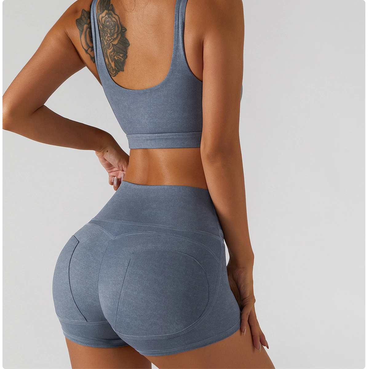 Deporte de señoras Mayorista/Proveedors Bra Faux Denim de fitness de alta calidad sujetadores deportivos ropa interior transpirable trotar Gimnasio Bra ejecutando lenceria Yoga Bra