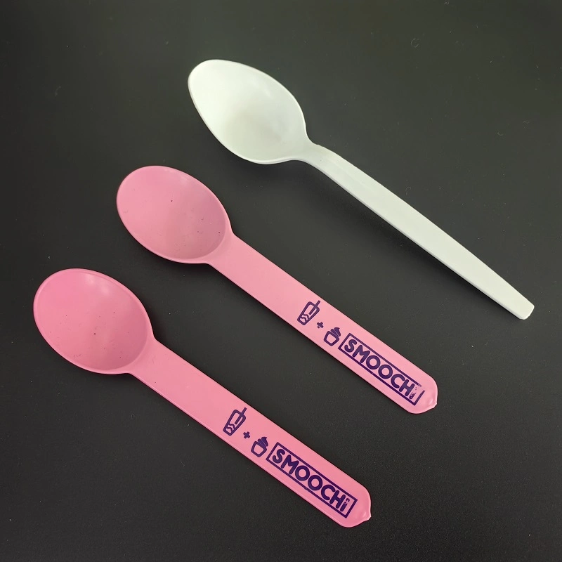 Disposable Restaurant Thickened PLA Plastic Spoon Fork Plastic Cutlery for Food