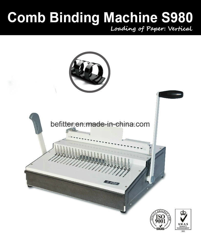 S980 F4 Size Heavy Duty Design Comb Binding Machine