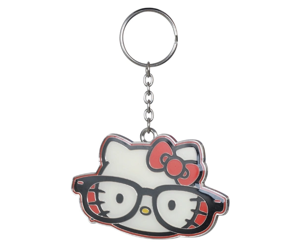 High quality/High cost performance  Key Holder Polish Enameled Metal Alloy Hello Kitty with Red Skirt Keychain