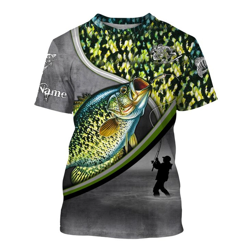 Custom Logo Sublimation Fishing Shirt Quick Dry T Shirts Men Upf 50+ UV Protection Short Sleeve Fishing Wear for Adult