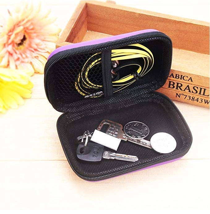 Personalized Promotion Portable Custom Carrying Coin Wallet Case EVA Earphone Case