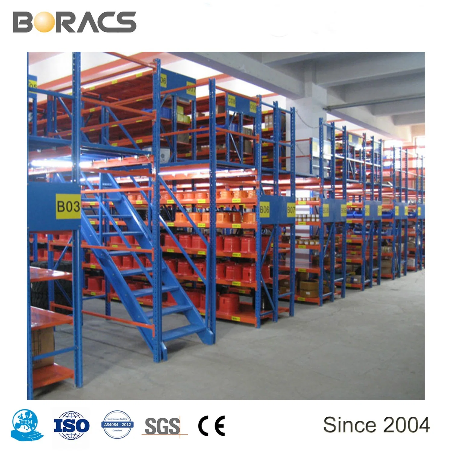 Multi Level Mezzanine Interlocking Floor System--Fully Use Warehouse Space--300kg-1000kg/Sqm