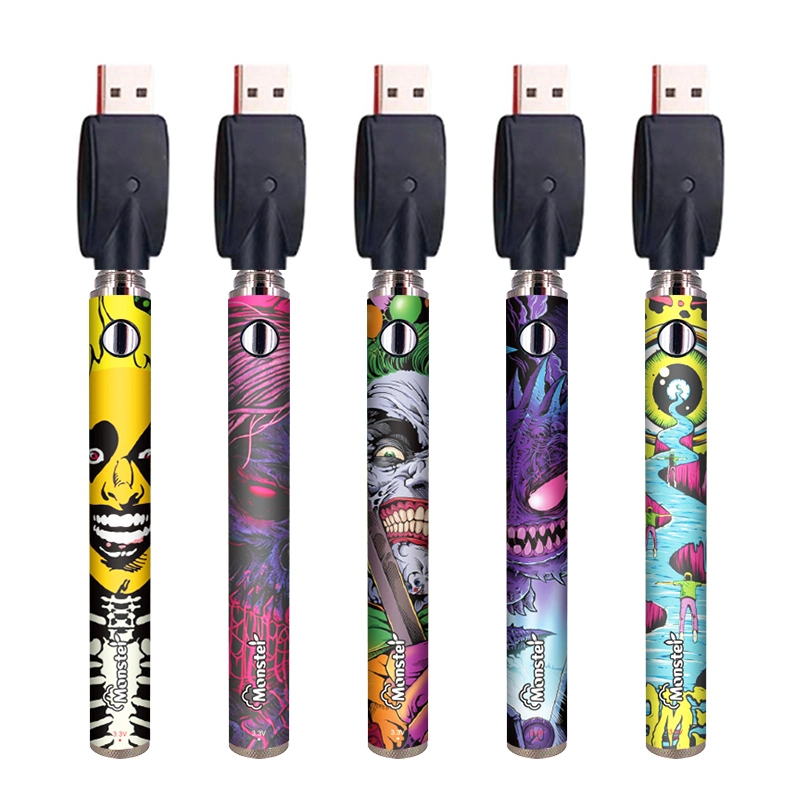 OEM/ODM disponible Monster Twist Mayoristas VAPE Pen 1100mAh de tensión variable Batería recargable 510 hilo 25pcs/Caja