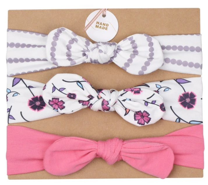 3PCS/Set Baby Headbands for Baby Girls Bow Knot Turban Floral Print Kids Hair Bands Newborn Headwear Baby Hair Accessories