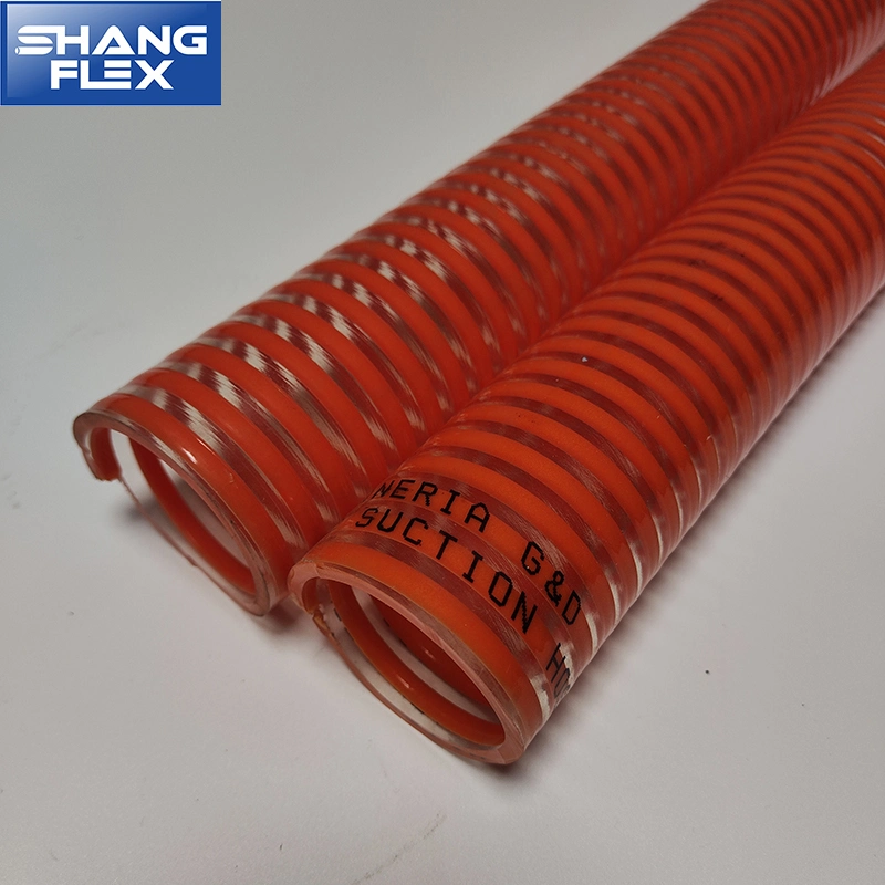 Orange Blau Gelb Weiß Mittelbeanspruchung Pumpe PVC Saugnapflieferung Wasserschlauch