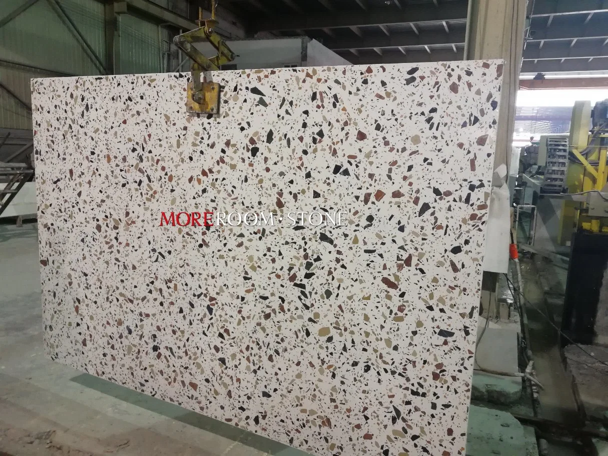 Interior Floor and Wall Decor White Terrazzo Stone