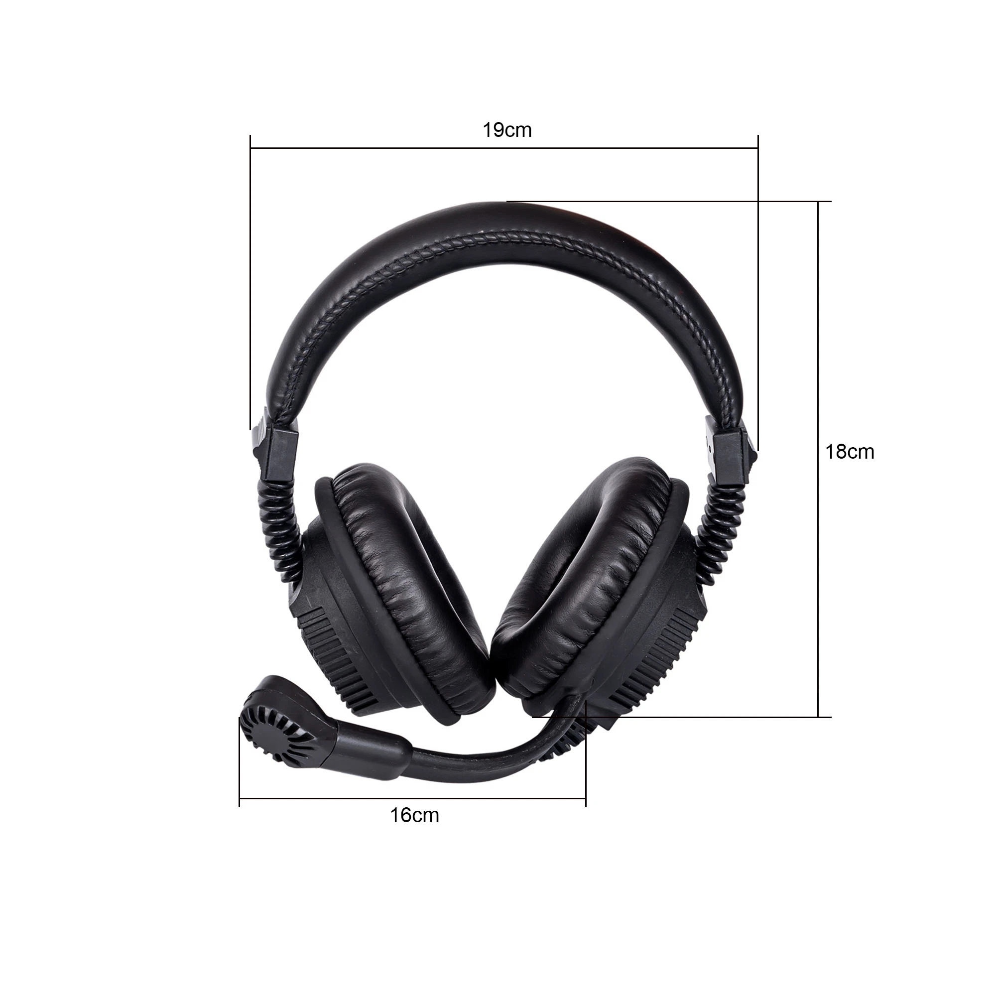 Headset 3.5mm Language Lab Headset Headphone CE RoHS OEM Used for Language Computer Lab Wired Cable Noise Cancelling Professional Xrl