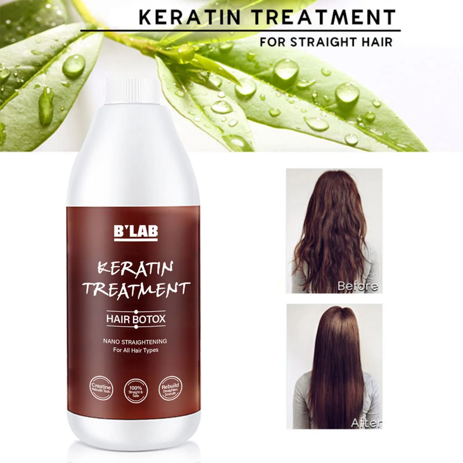 Wholesale Private Label Salon Grade Hair Treatment Hair Botox Nano Smoothing Treatment 1L Factory Cosmetic