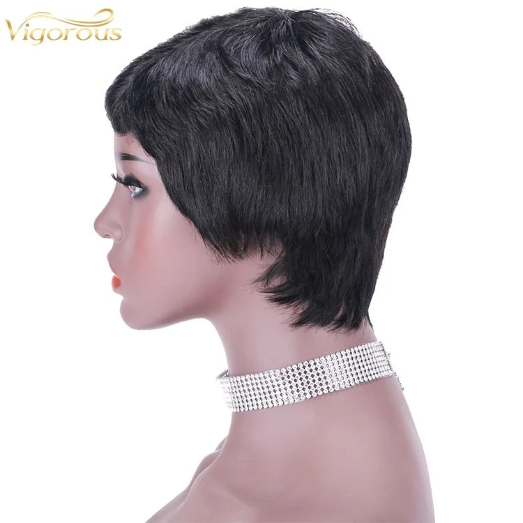 Pixie Cut 100% Full Machine Brazilian Human Hair Wig