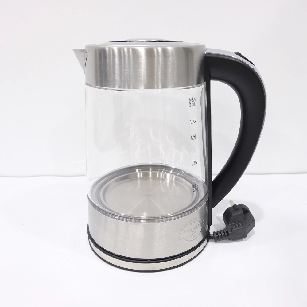 Home Appliance Water Glass Electric Kettle Whit Plastic Handle