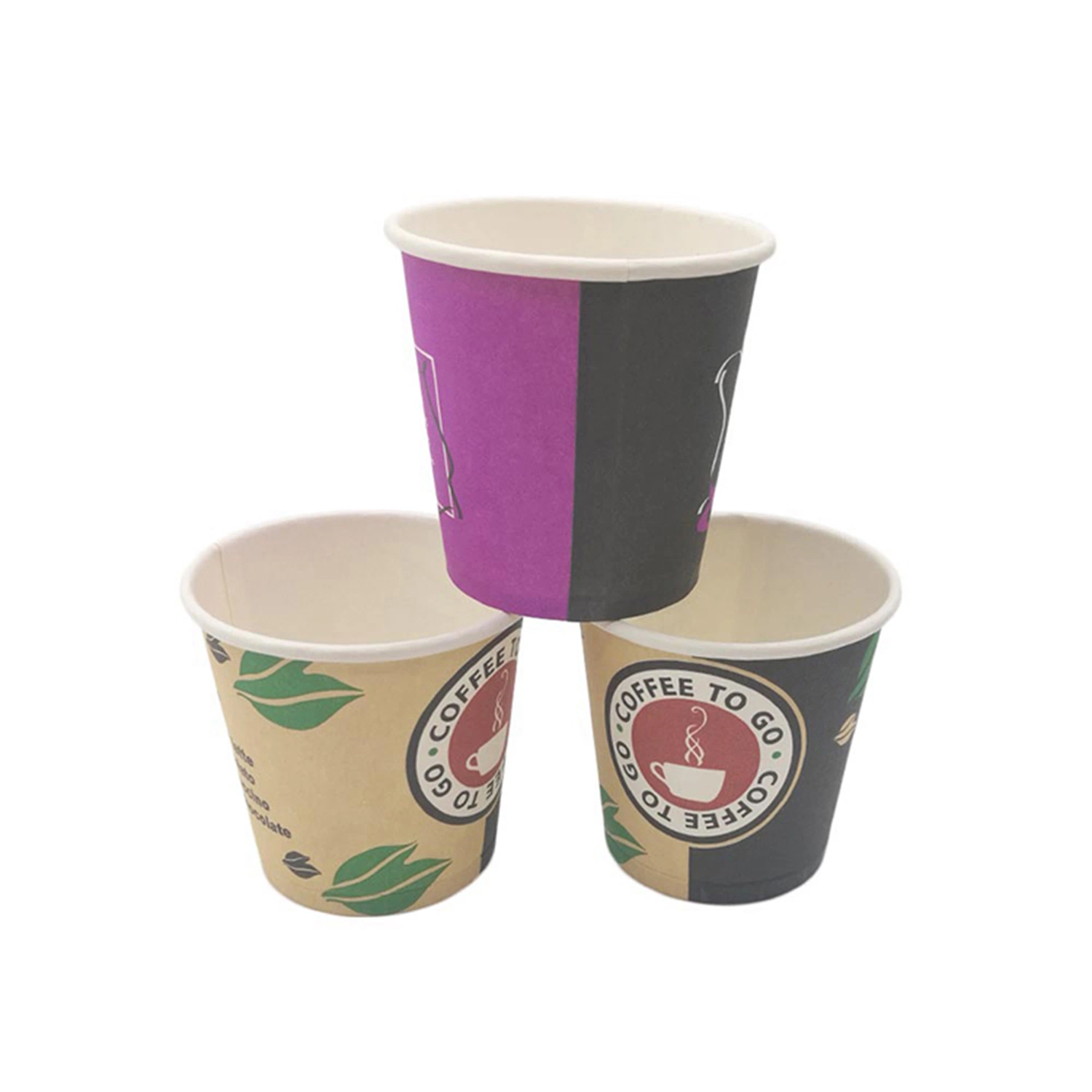 Multiple Colors Single Wall Paper Cups Disposable Cups Eco-Friendly Tableware