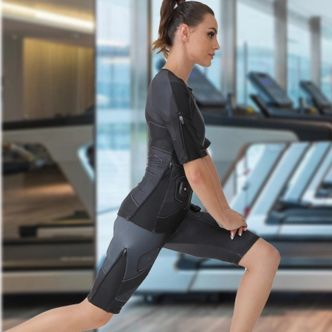Frauen Yoga Leggings Laufen Trainingsbekleidung Yoga Anzug Top Sport Tragen Sie EMS Home Fitness Set