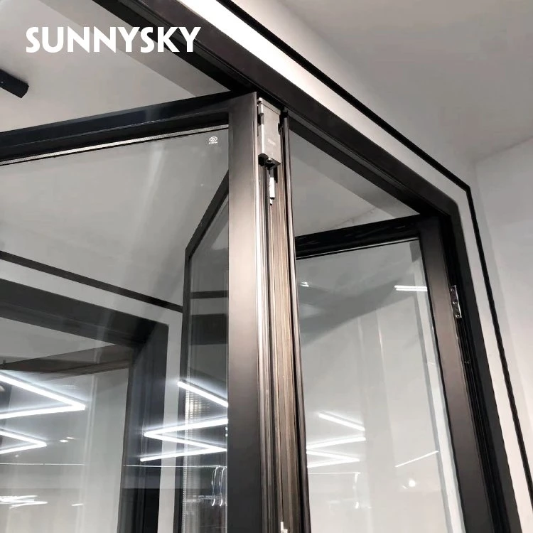 Aluminum Side Bi Folding Security Door with Insulated