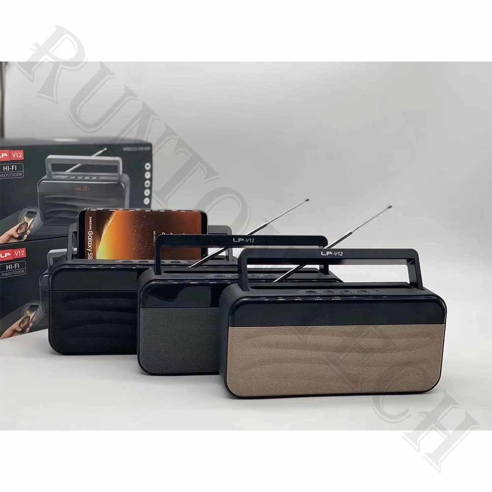 Lp-V12 Phone Holder Portable Bluetooth Speaker with External Radio Antenna