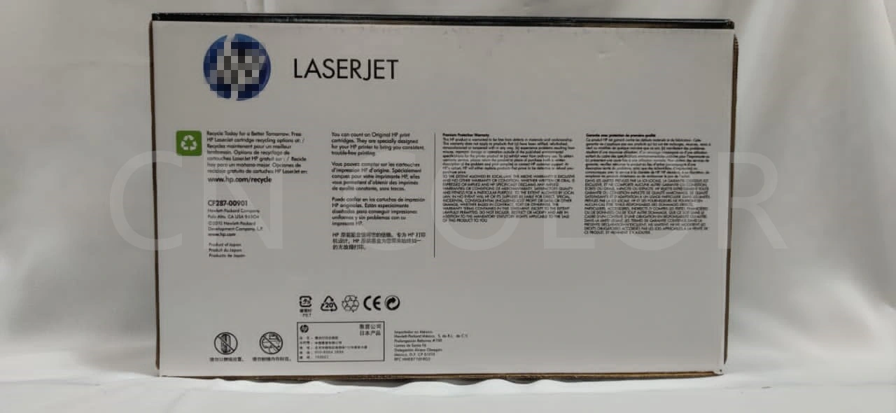 Nuevo cartucho de tóner de impresora original CF287A/87A para HP Laserjet Enterprise/Jet PRO M506DN/M506X/M501DN