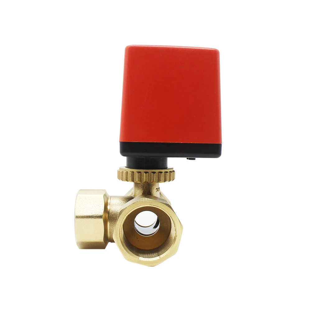 2 Port/ 3 Port 1/2" to 1" NPT Motorized Brass Ball Valve for H. V. a. C