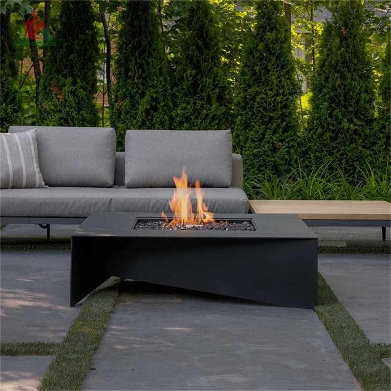 Natural Gas Fire Pit Table Outdoor Corten Steel Fire Pit Propane Gas Heater Camping