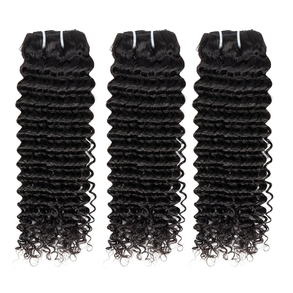 Hot Sale Deep Wave Human Hair Weaving Virgin Hair Weft High quality/High cost performance  Remy Human Hair