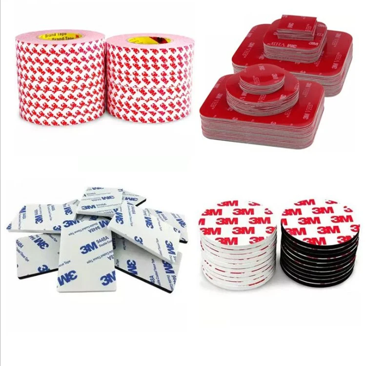 Pulom Die Cut Lucency Removable Self Adhesive High Temperature Resistance Pet Red Film Double Side Foam Tape