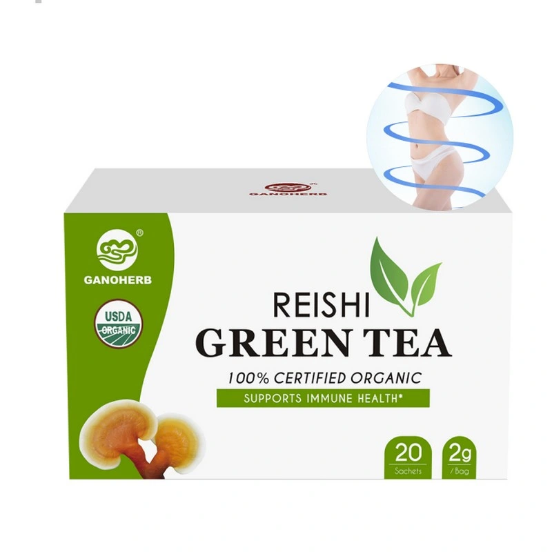 China Organic Ganoderma Reishi Pilz Extrakt Green Instant Tea Private Label Ganoderma Lucidum Tee