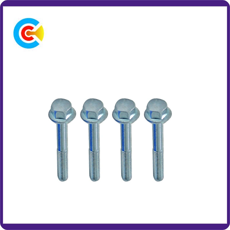 DIN/ANSI/BS/JIS Carbon-Steel/Stainless-Steel Hexagonal Head Flange Rod Lengthened Furniture Plated Screws